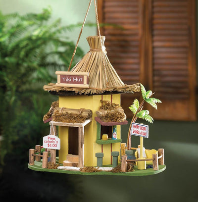 Tiki Hut Birdhouse - crazydecor