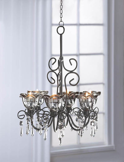 Midnight Blooms Black Chandelier - crazydecor