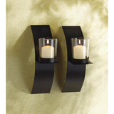 Modern Art Candle Sconce Duo - crazydecor