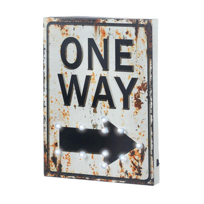 Light-Up One Way Sign - crazydecor