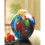 Floral Fantasia Art Glass Vase - crazydecor