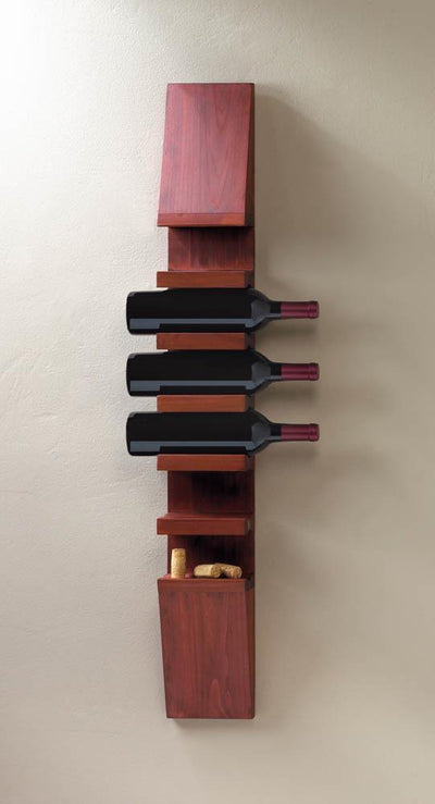 Sleek Wooden Wine Wall Rack - crazydecor