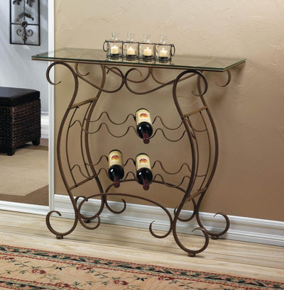 Vineyard Wine Rack Table - crazydecor