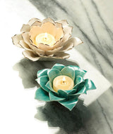 Blue Lotus Tealight Candle Holder - crazydecor