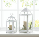 Medium White Contemporary Lantern - crazydecor