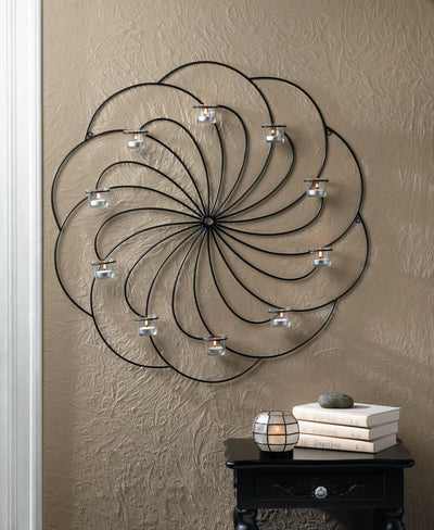 Pinwheel Candle Wall Sconce - crazydecor