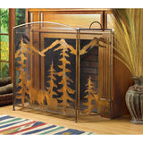 Rustic Forest Fireplace Screen - crazydecor