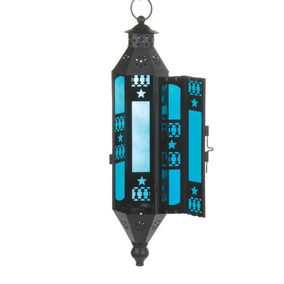 Sapphire Serenity Hanging Lantern - crazydecor