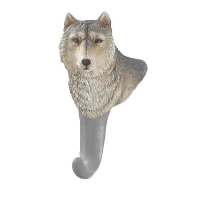 Gray Wolf Wall Hook - crazydecor