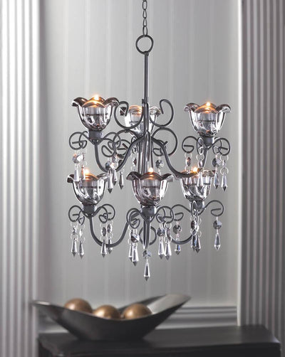 Midnight Blooms Double Chandelier - crazydecor