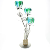 Triple Peacock Bloom Candle Holder - crazydecor