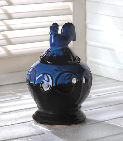 Cobalt Rooster Oil Warmer - crazydecor