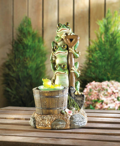 Solar Rotating Frog Garden Decor - crazydecor