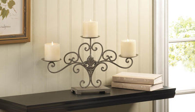 Fleur-De-Lis Candle Stand - crazydecor