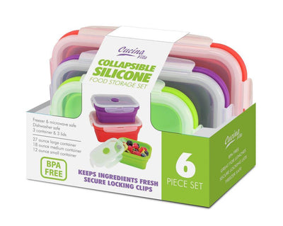 Silicone Stacker Food Container Set - crazydecor