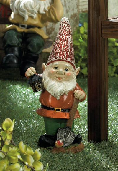 Little Lantern Gnome Solar Statue - crazydecor