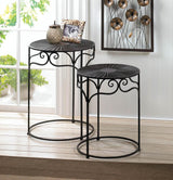 Umber Wicker Round Nesting Tables - crazydecor