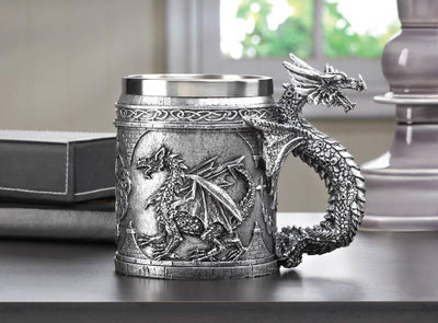 Stainless Steel Dragon Mug - crazydecor