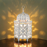 White Moroccan Table Lamp - DreamyDecor