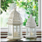 Large White Moroccan Lantern - crazydecor