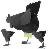 Metal Chicken Sculptures - crazydecor