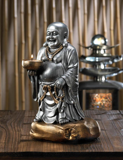 Standing Buddha Candleholder - crazydecor