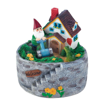 Storybook Home Gnome Solar Statue - crazydecor