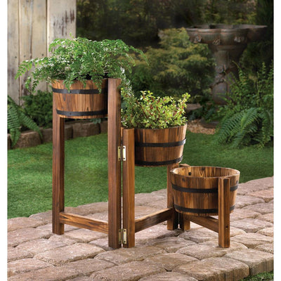 Apple Barrel Ladder Planter - crazydecor