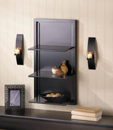 Black Folding Wall Shelf - crazydecor