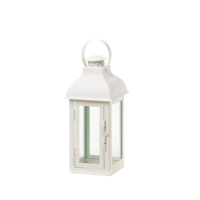 White Gable Lantern - Medium - DreamyDecor