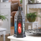 Rosette Prism Candle Lantern - crazydecor