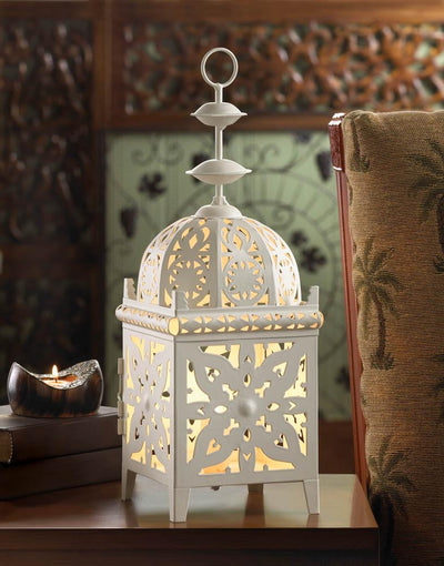 White Medallion Table Lamp - DreamyDecor