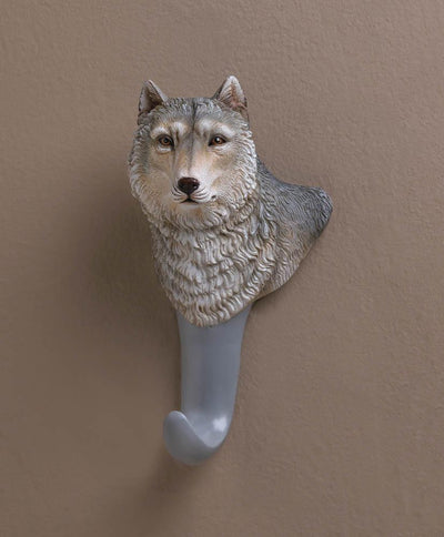 Gray Wolf Wall Hook - crazydecor