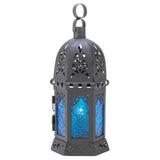 Ocean Blue Candle Lantern - crazydecor