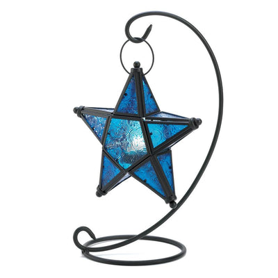 Sapphire Star Table Lantern - crazydecor