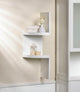 2-Tier White Corner Shelf - crazydecor