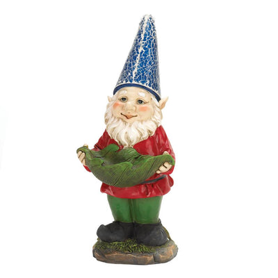 Bird Feeder Gnome Solar Garden Statue - crazydecor