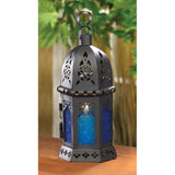 Ocean Blue Candle Lantern - crazydecor