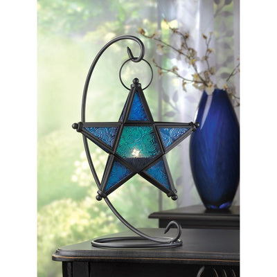 Sapphire Star Table Lantern - crazydecor