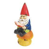 Bookworm Gnome Solar Statue - crazydecor