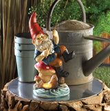 Fishing Gnome Solar Statue - crazydecor