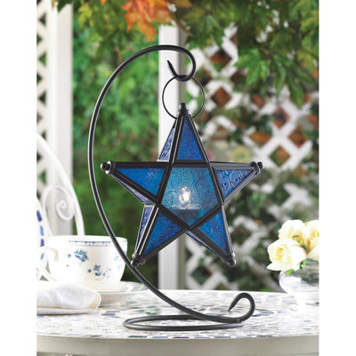 Sapphire Star Table Lantern - crazydecor