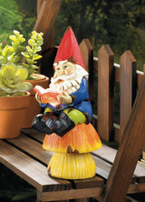 Bookworm Gnome Solar Statue - crazydecor