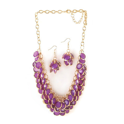 Radiant Orchid Circlet Jewelry Set - crazydecor