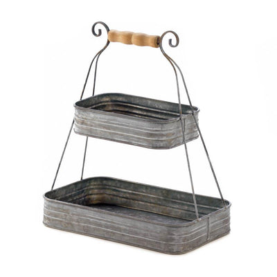 Tin 2-Tier Basket - crazydecor